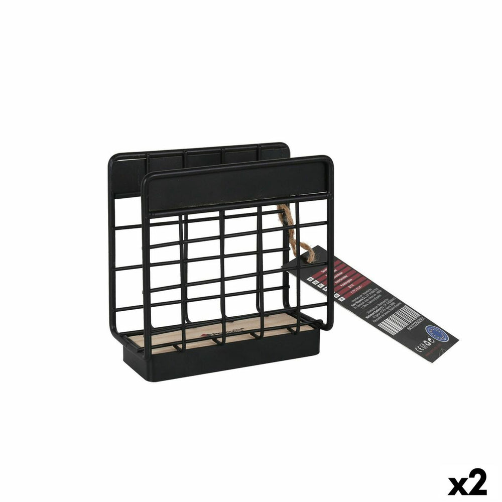 Napkin holder Percutti Black (2 Units)