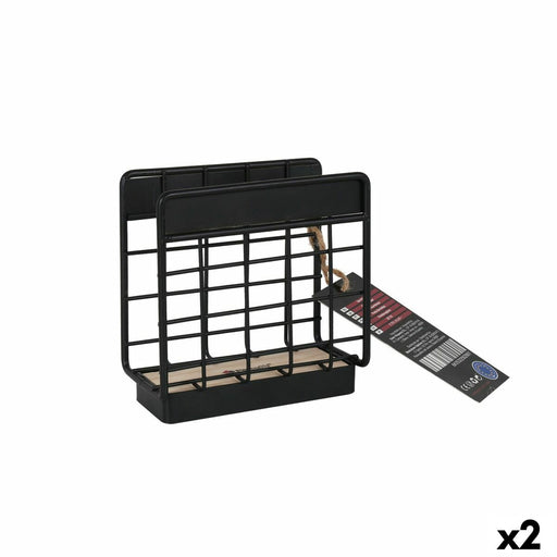 Napkin holder Percutti Black (2 Units)