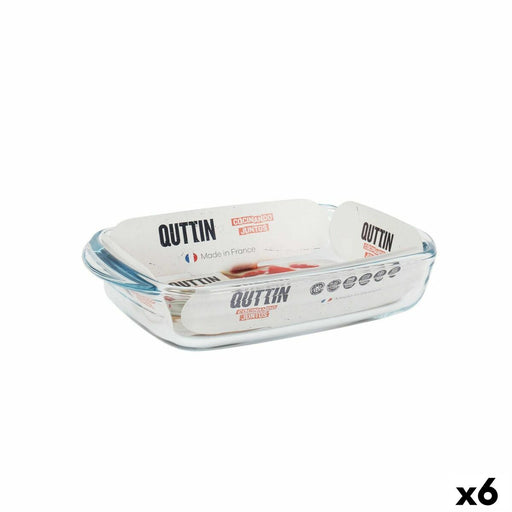 Oven Dish Quttin   Glass Rectangular 950 ml 22,8 x 14,9 x 4,5 cm (6 Units)