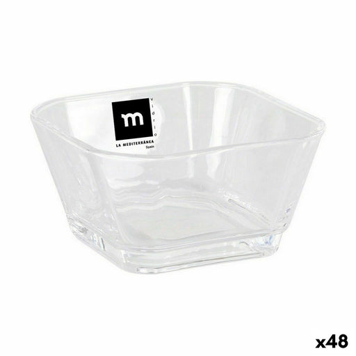 Bowl La Mediterránea Capricho Glass Squared 9,8 x 10,1 x 5,2 cm (48 Units)