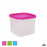 Square Lunch Box with Lid 750 ml Squared 12 x 12 x 10 cm (12 Units)