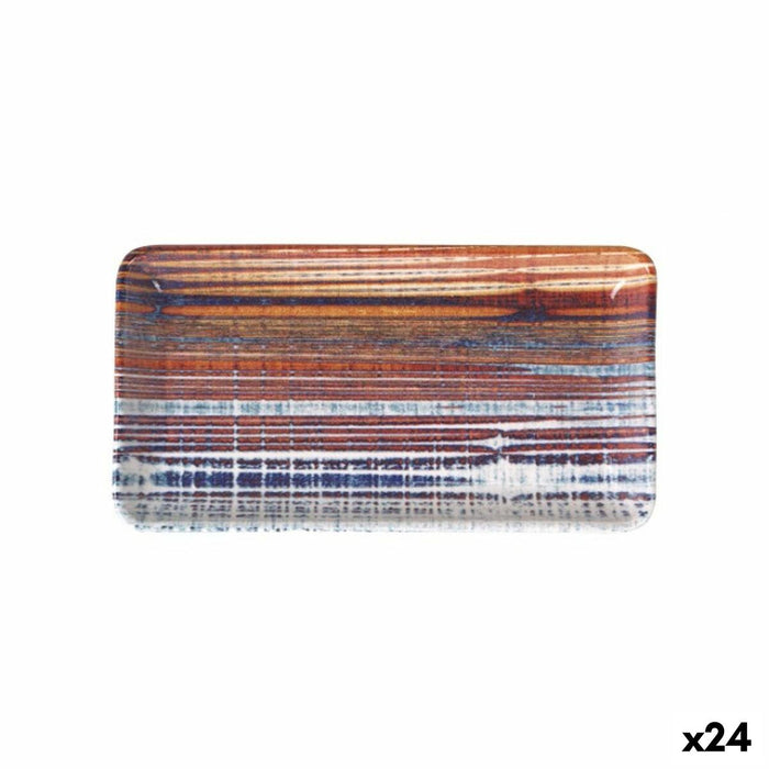 Serving Platter La Mediterránea Boreal Rectangular 22,5 x 12 x 2,5 cm (24 Units)