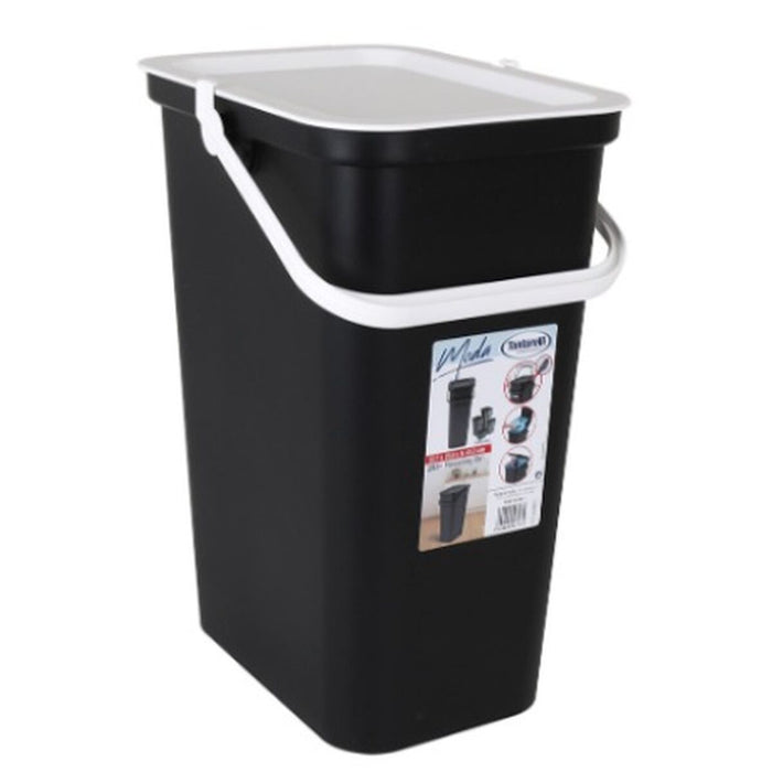 Recycling Waste Bin Tontarelli Moda 24 L White Black (6 Units)