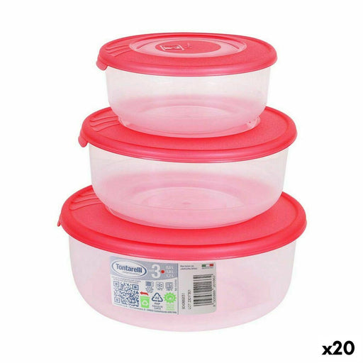 Set of lunch boxes Tontarelli Circular 3 Pieces (20 Units)