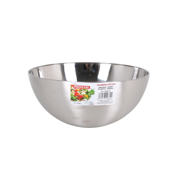 Salad Bowl Quttin   Silver Ø 29,5 cm Steel (6 Units)