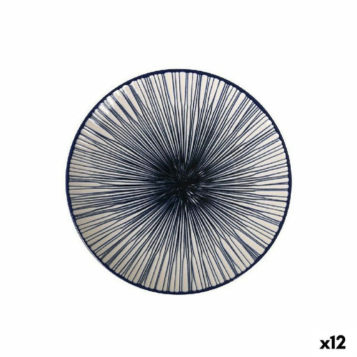 Dessert dish La Mediterránea Monaco Blue Porcelain (12 Units)