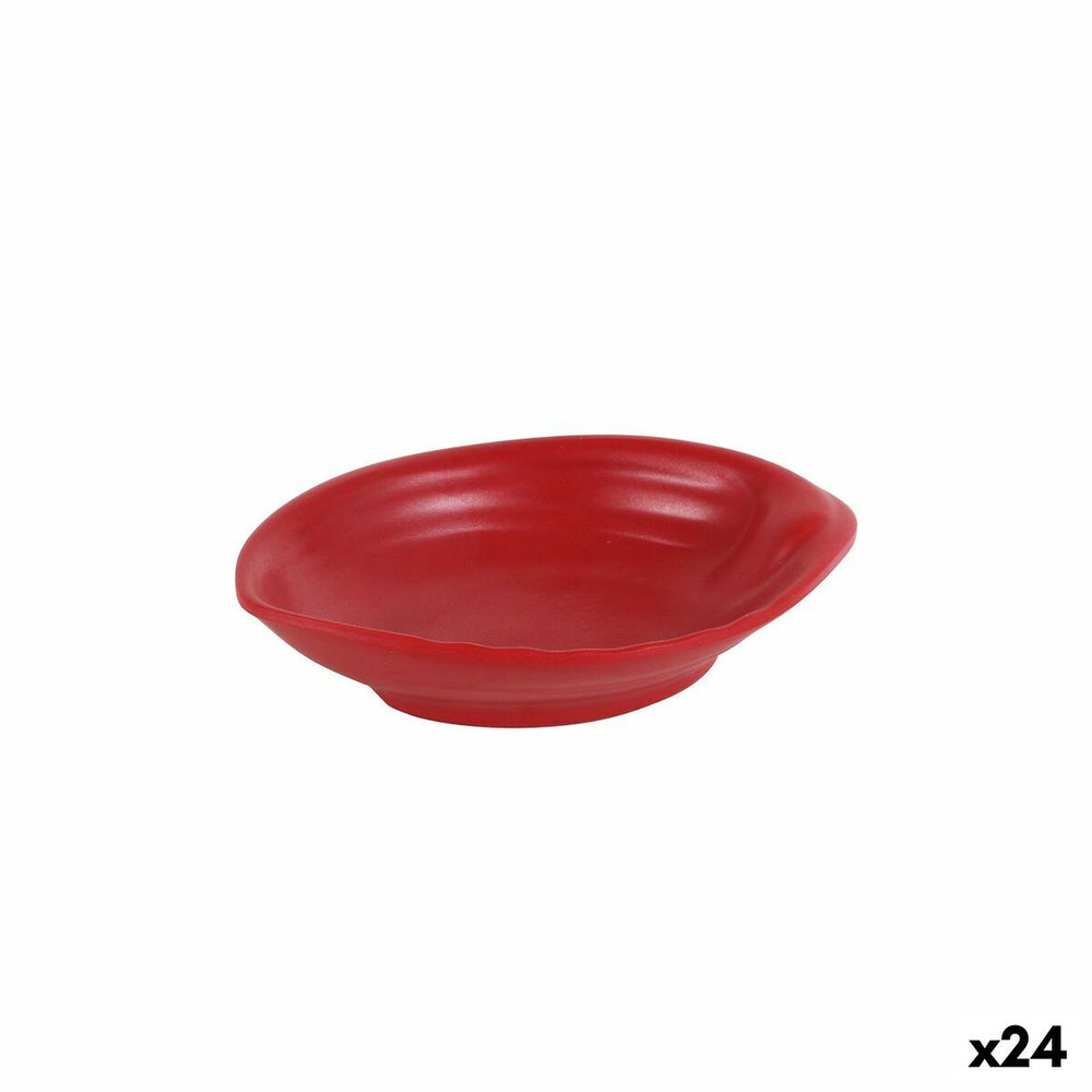 Snack tray Viejo Valle Red Oval 12 x 9 x 2 cm (24 Units)