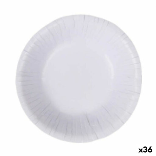 Plate set Algon Disposable White Cardboard 450 ml (36 Units)