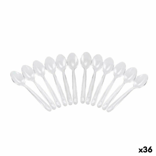 Reusable spoon set Algon Dessert Transparent 36 Units