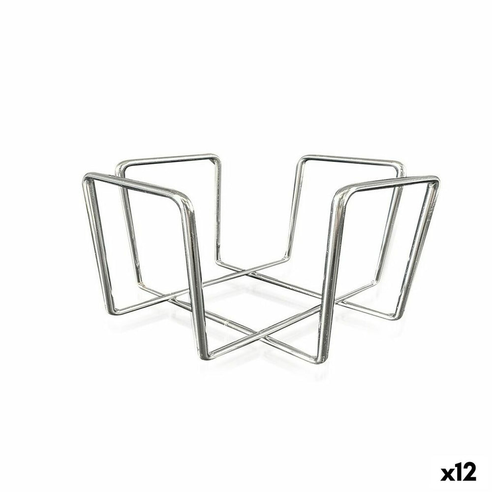 Napkin holder Quttin Chromed 17,5 x 17,5 x 9,5 cm (12 Units)