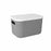 Storage boxes Lova With lid Plastic Grey 26,9 x 18,7 x 16,2 cm (12 Units)