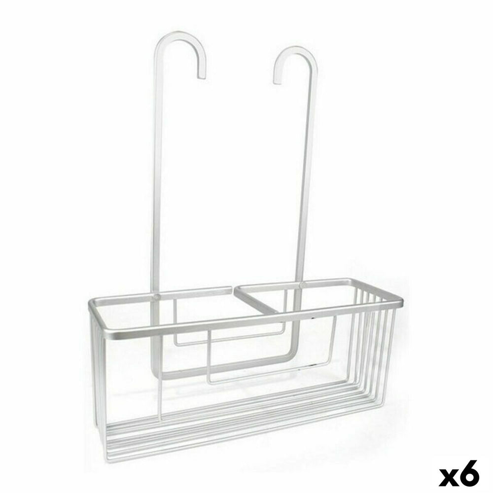 Shower Hanger Confortime Alluma Aluminium Silver 35,7 x 12,7 x 44,5 cm (6 Units)