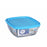 Square Lunch Box with Lid Duralex FreshBox Blue 1,15 L 17 x 17 x 7 cm (8 Units)