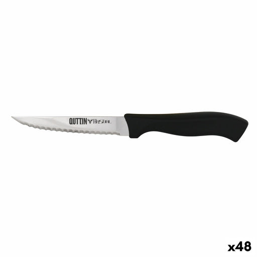 Serrated Knife Quttin Kasual Black Silver 22 x 2 x 1,5 cm (48 Units)