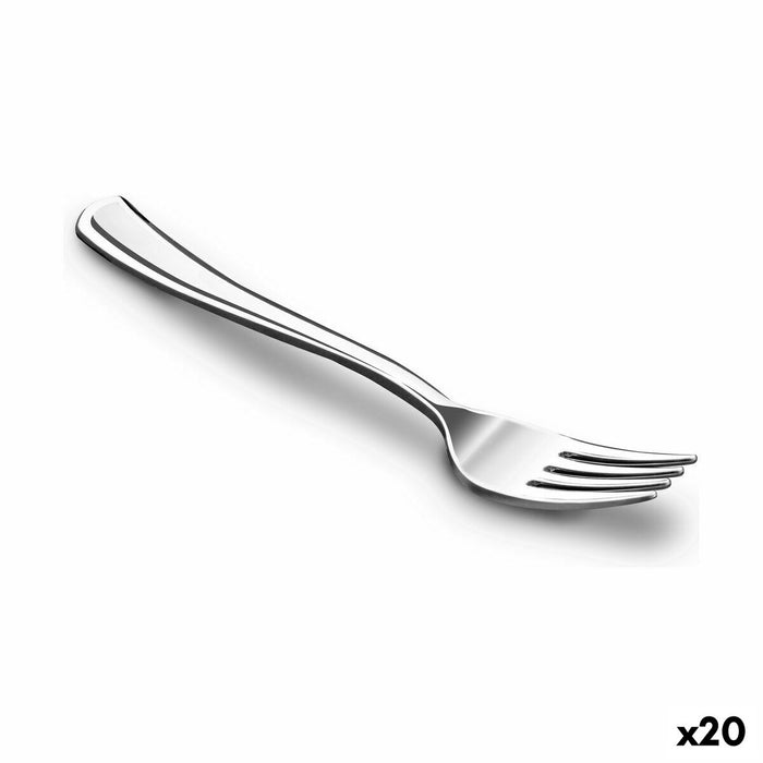 Reusable fork set Algon Silver 50 Pieces 18,5 cm (20 Units)