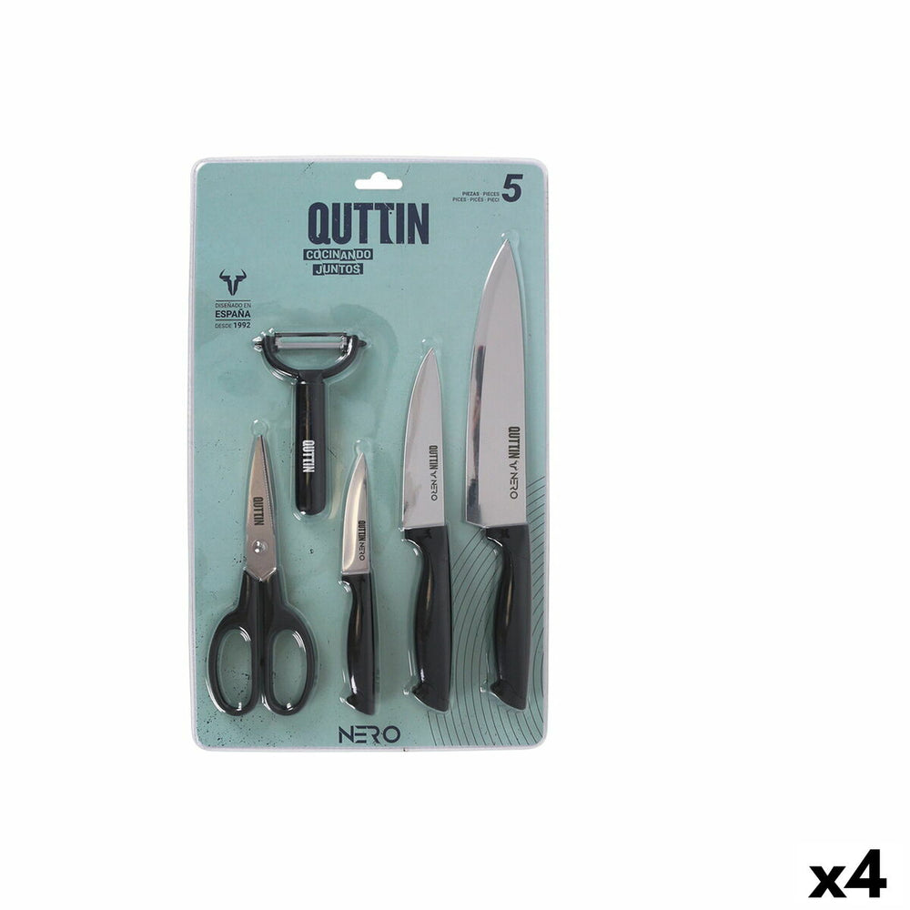 Kitchen Set Quttin Nero Black 5 Pieces (4 Units)