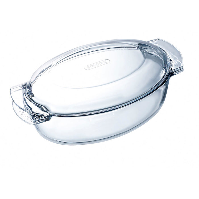 Oven Dish Pyrex Classic With lid Oval 39 x 23 x 15 cm Transparent Glass (3 Units)