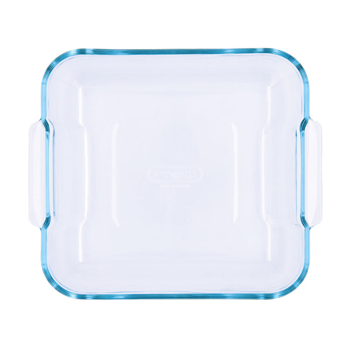 Serving Platter Pyrex Classic Squared Transparent Glass 25 x 22 x 6 cm (6 Units)