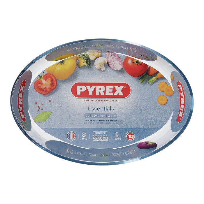 Oven Dish Pyrex Classic Oval 30 x 21 x 7 cm Transparent Glass (4 Units)