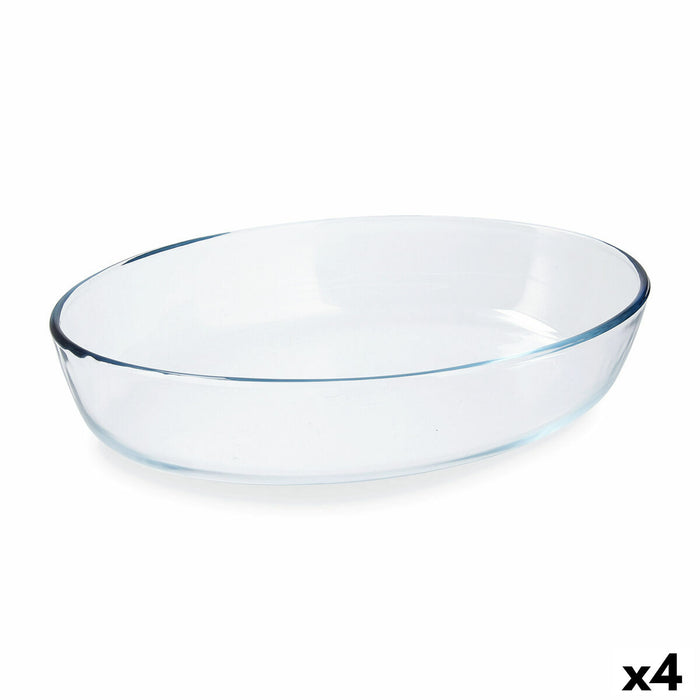 Oven Dish Pyrex Classic Oval 30 x 21 x 7 cm Transparent Glass (4 Units)