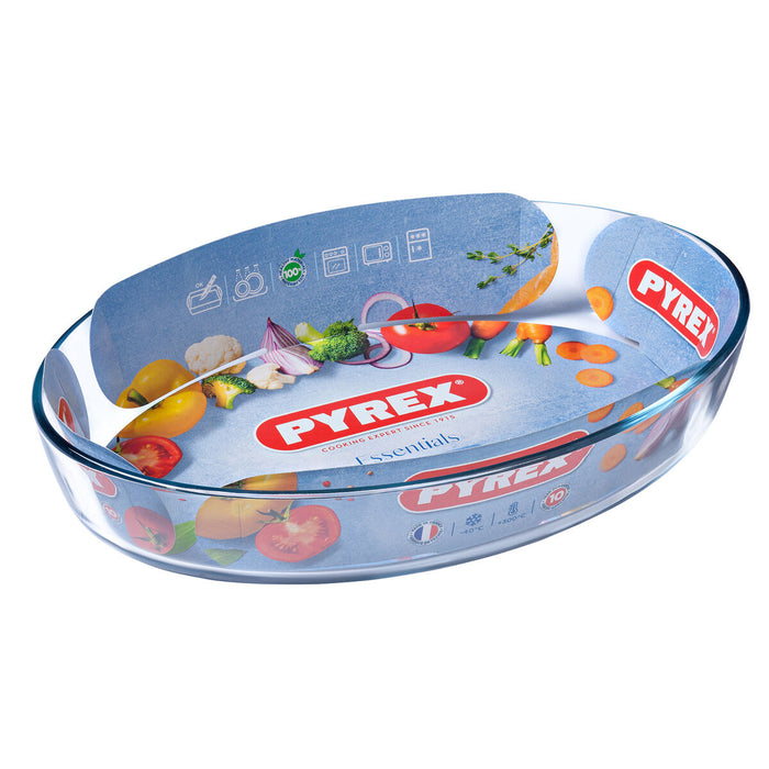 Oven Dish Pyrex Classic Oval 35 x 24 x 7 cm Transparent Glass (6 Units)