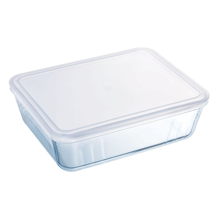 Rectangular Lunchbox with Lid Pyrex Cook & Freeze 19 x 14 x 5 cm 800 ml Transparent Silicone Glass (6 Units)