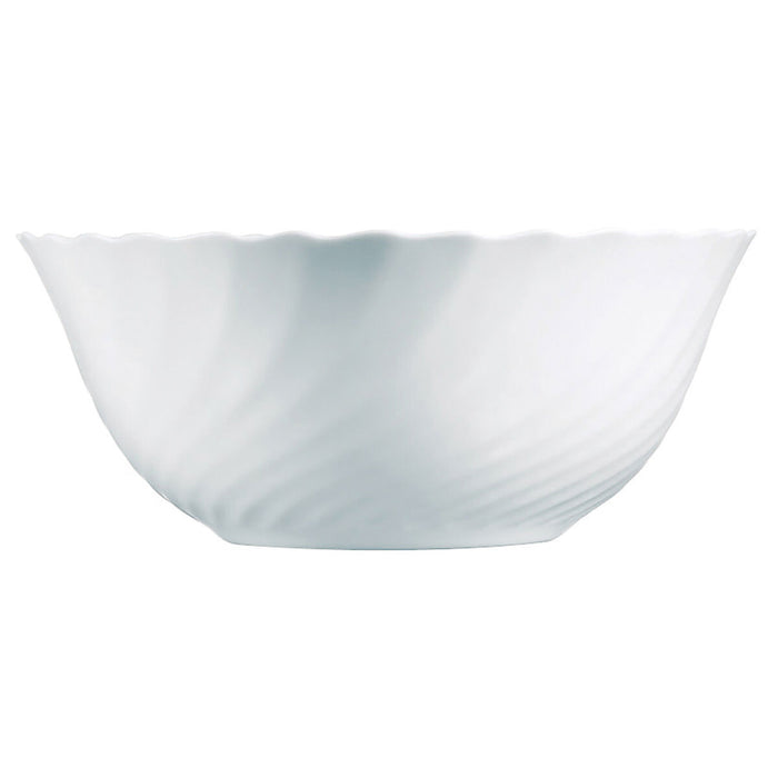 Salad Bowl Luminarc Trianon White Glass (24 cm) (6 Units)