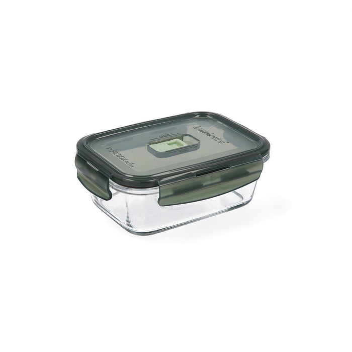 Hermetic Lunch Box Luminarc Pure Box 16 x 11 cm 820 ml Dark green Glass (6 Units)