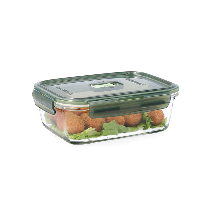 Hermetic Lunch Box Luminarc Pure Box 19 x 13 cm 1,22 L Dark green Glass (6 Units)