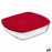 Rectangular Lunchbox with Lid Ô Cuisine Cook&store Ocu Red 2,5 L 28 x 20 x 8 cm Silicone Glass (5 Units)