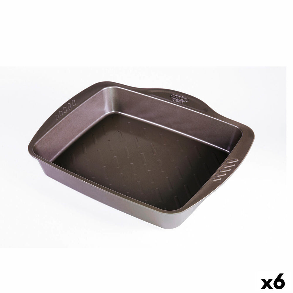 Oven Dish Pyrex Asimetria Rectangular Metal 6 Units 40 x 31 cm