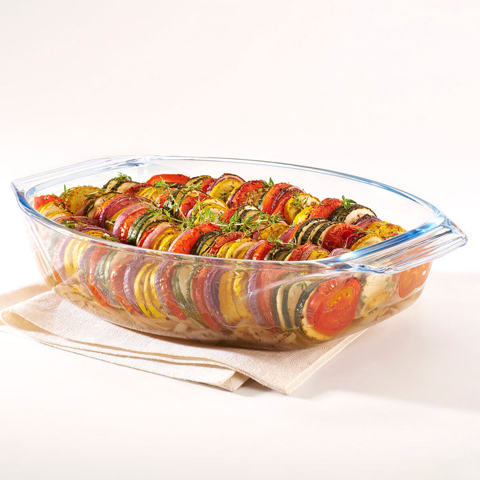 Oven Dish Pyrex Irresistible Oval Transparent Glass 39,5 x 27,5 x 7 cm (4 Units)