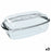 Serving Platter Ô Cuisine Rectangular With lid 1,6 L 2,9 L Transparent Glass (3 Units)