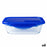 Hermetic Lunch Box Pyrex Cook & Go 20,5 x 15,5 x 6 cm Blue 800 ml Glass (6 Units)