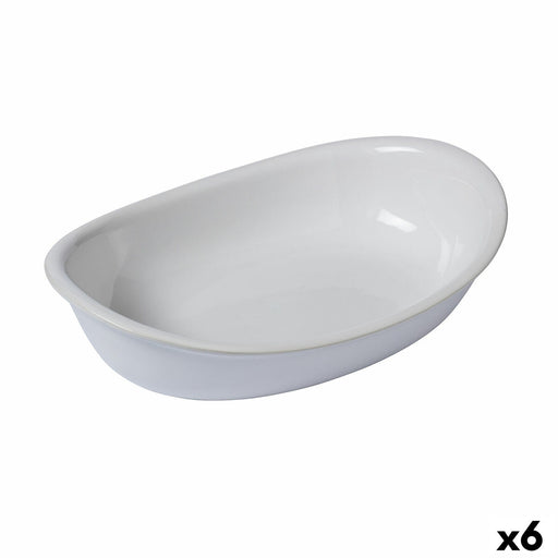 Oven Dish Pyrex Supreme Oval 31 x 21 x 7,5 cm Ceramic White Tempered glass (6 Units)