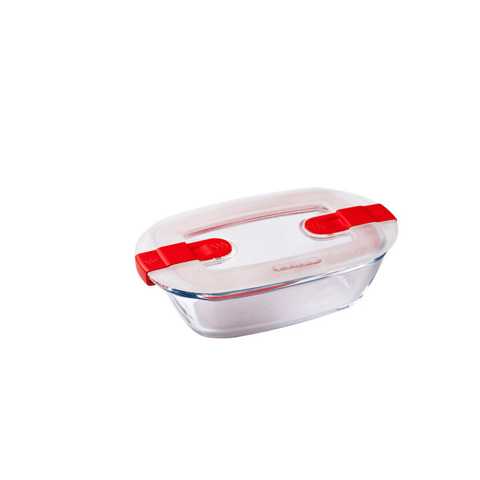 Hermetic Lunch Box Pyrex Cook & Heat Rectangular 400 ml 17 x 10 x 5 cm Transparent Glass (5 Units)