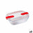 Hermetic Lunch Box Pyrex Cook&heat 1,1 L 24 x 15,5 x 7 cm Transparent Glass (5 Units)