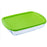 Rectangular Lunchbox with Lid Pyrex Cook & store Transparent Silicone Glass (4,5 L) (4 Units)