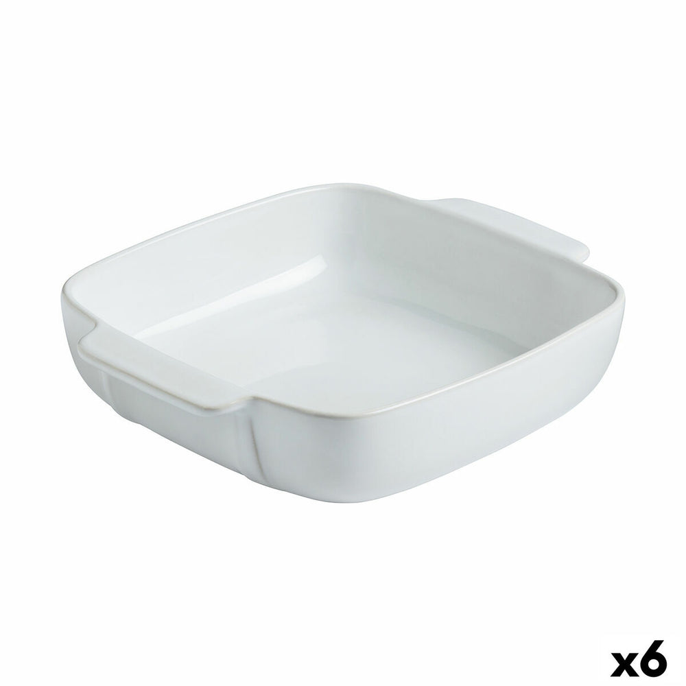 Oven Dish Pyrex Signature Squared 29 x 24 x 7 cm Ceramic White (6 Units)