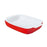 Oven Dish Pyrex Signature Red Rectangular White Ceramic 6 Units 29 x 19 x 7 cm