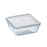 Square Lunch Box with Lid Pyrex Cook&freeze 850 ml 14 x 14 cm Transparent Glass Silicone (6 Units)