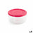 Round Lunch Box with Lid Pyrex Cook & frezze Pink Glass (1,6 L) (4 Units)