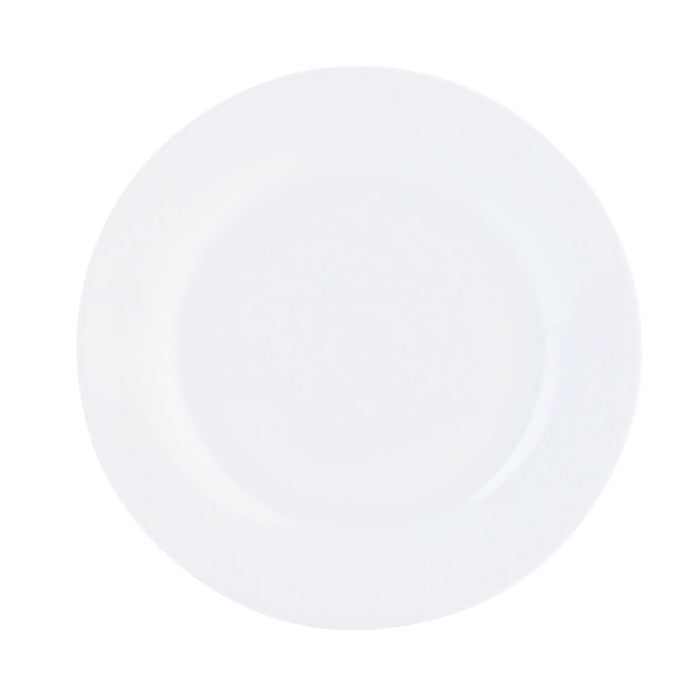 Flat Plate Quid Basic White Ceramic 23 cm (12 Units)