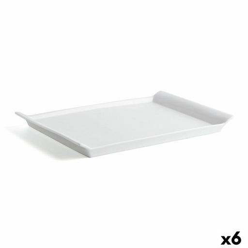 Serving Platter Quid Gastro Fresh Rectangular Ceramic White (36 x 25 cm) (6 Units)