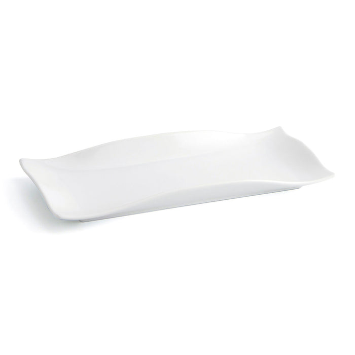 Flat plate Quid Gastro Fun 29,5 x 11 x 3 cm Ceramic White (6 Units)