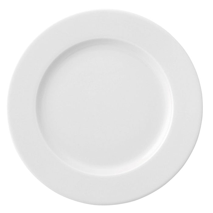 Flat Plate Ariane Prime White Ceramic Ø 27 cm (12 Units)