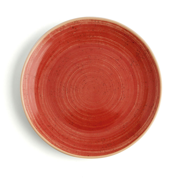 Flat plate Ariane Terra Ceramic Red Ø 18 cm (12 Units)