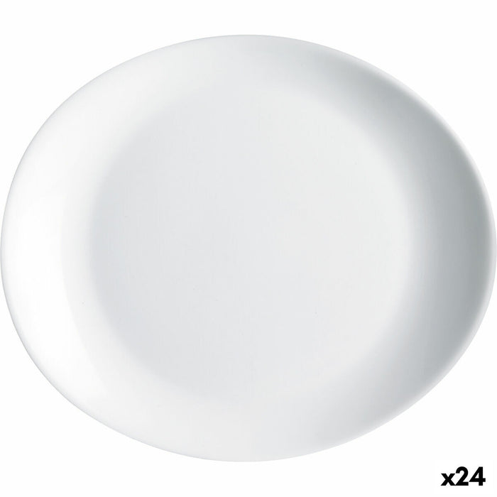 Flat plate Luminarc Friends Time Meat 30 x 26 cm White Glass (24 Units)