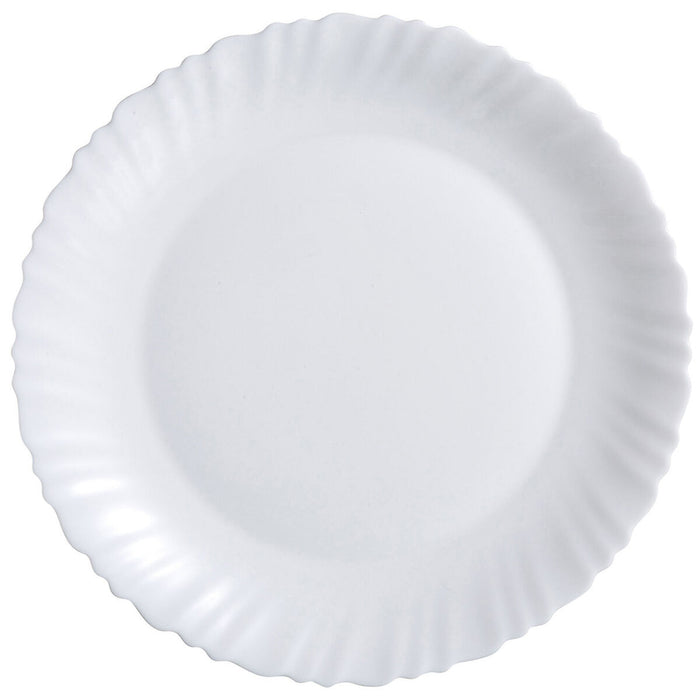 Serving Platter Luminarc Feston White Glass (Ø 30 cm) (6 Units)