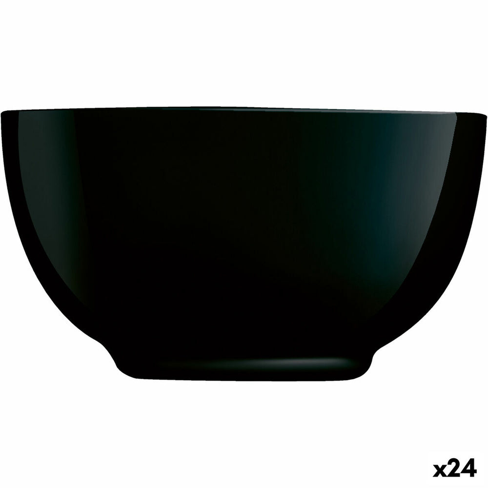 Bowl Luminarc Diwali Black Glass Tempered glass (14,5 cm) (24 Units)